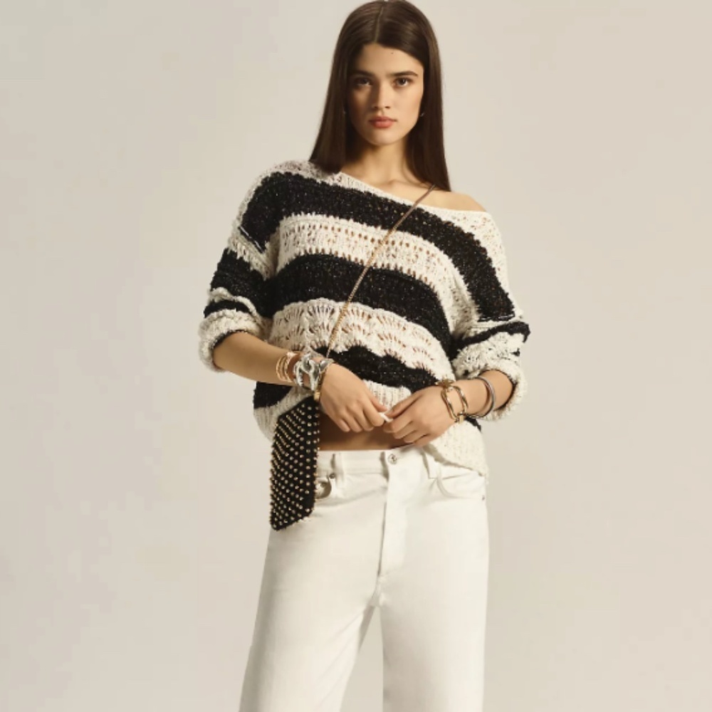 Pilcro by Anthropologie The Palmer Open-Stitch Pullover Sweater Size XS